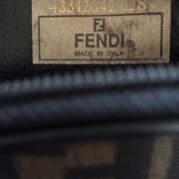 Vintage 80’s 90’s Fendi Zucca Bag PVC Canvas No Strap - Picture 8 of 12
